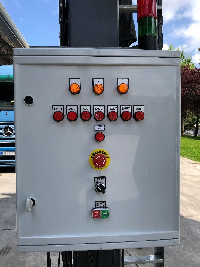 EcoWood Industrial SP-55  Пульт управления  Пульт управления может быть установлен как внутри помещения, так и рядом с аспирационной установкой для удобного управления системой разгрузки  На пульте установлена лампа «ALARM» для световой сигнализац...